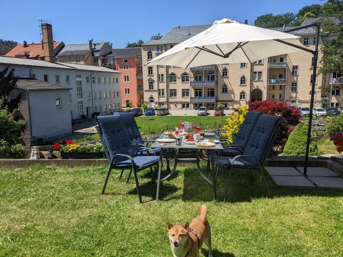 Urlaubstraum Mit Pool, Terrasse & Fluss Im Garten - Ut Lejlighed Sebnitz Eksteriør billede